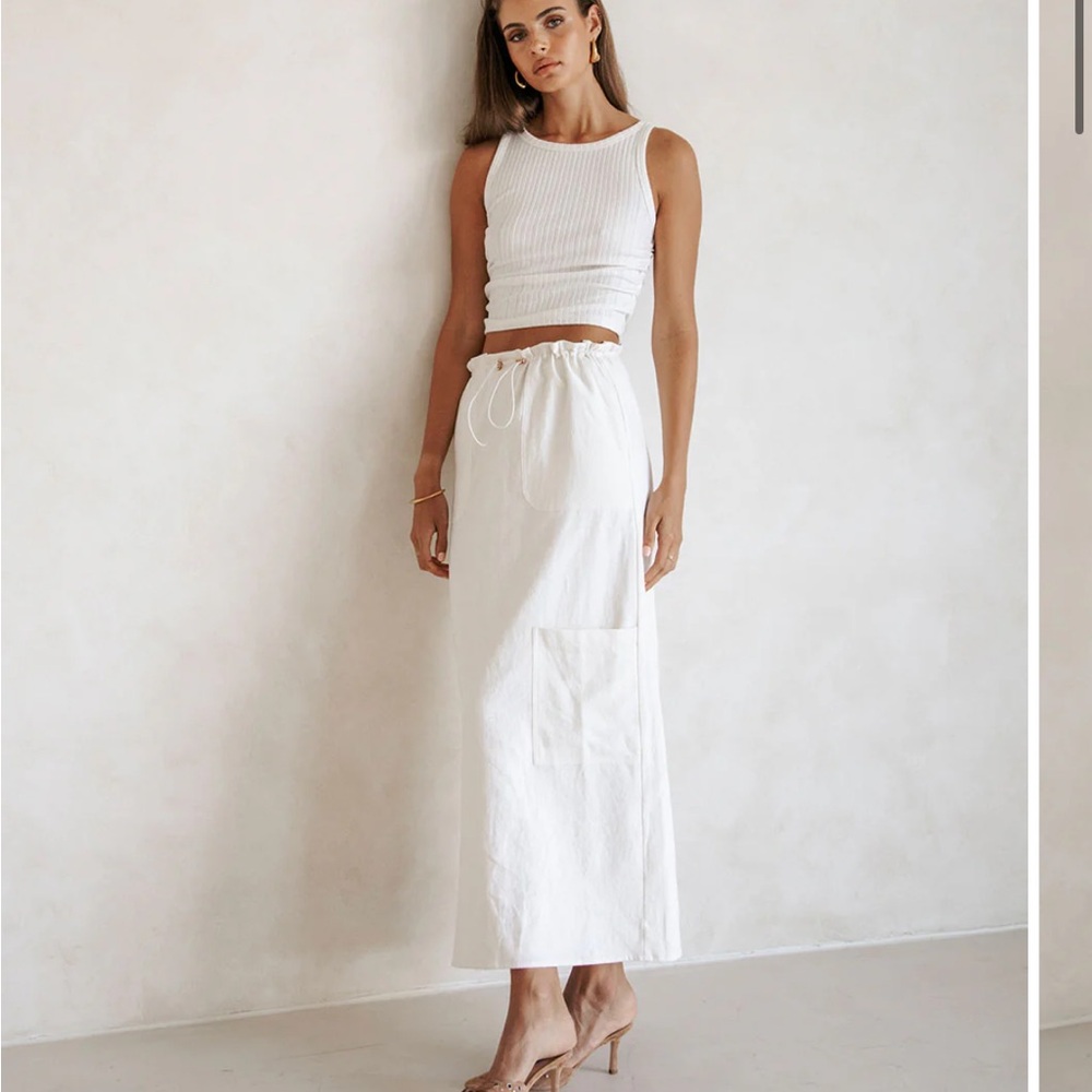 Sabo Skirt Cream Maxi Skirt
